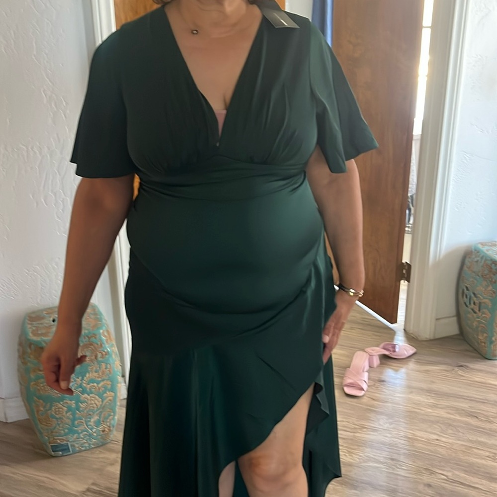Fashion Nova Deep Green Maxi Dress
